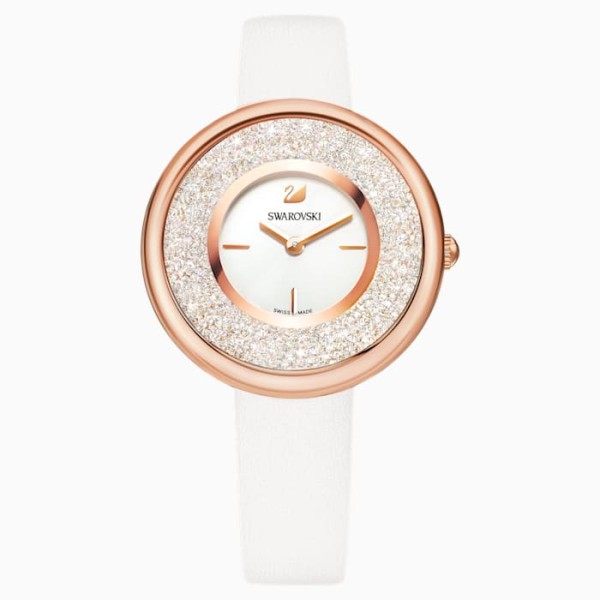 Βραχιόλι Swarovski Crystalline Pure Ροζ Χρυσό Τόνος PVD Λευκό Δερμάτινο λουράκι βραχιόλι 5376083 Βραχιόλι Swarovski Crystalline Pure Ροζ Χρυσό Τόνος PVD Λευκό Δερμάτινο λουράκι βραχιόλι 5376083