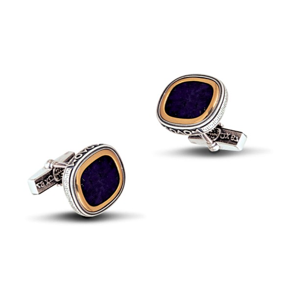 Dimitrios Exclusive Μανικετόκουμπα με πέτρες Lapis Lazuli MA78
