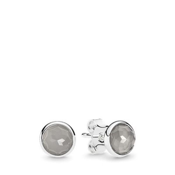 Pandora Σκουλαρίκια με γκρι πέτρα 290738MSG Pandora Σκουλαρίκια με γκρι πέτρα 290738MSG