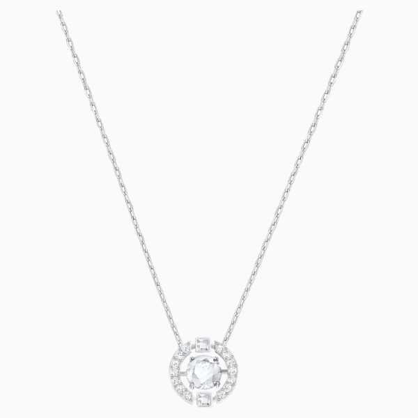 Swarovski Αφρώδης Χορός Στρογγυλό Κολιέ Λευκό Ρόδιο 5286137 Swarovski Αφρώδης Χορός Στρογγυλό Κολιέ Λευκό Ρόδιο 5286137