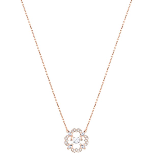 Swarovski Αφρώδης Χορός Ροζ χρυσός τόνος Κολιέ λουλουδιών 5408437