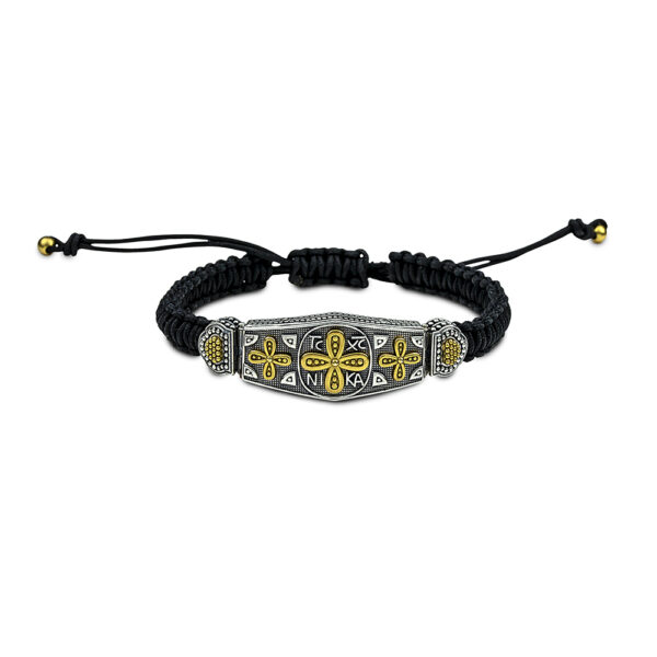 Βραχιόλι από ασήμι κορδόνι B101-3 Βραχιόλι από ασήμι κορδόνι B101-3