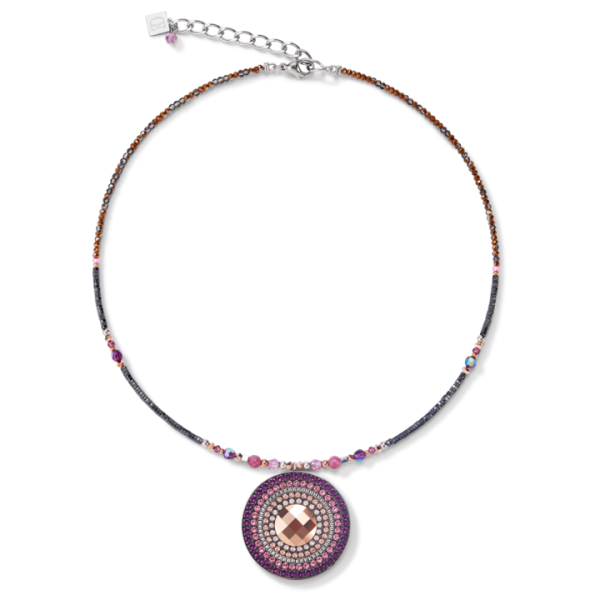 Κολιέ Φυλαχτό Μικρά Κρύσταλλοι Swarovski® & λεπιδολίτης αμέθυστος 5035100824 Κολιέ Φυλαχτό Μικρά Κρύσταλλοι Swarovski® & λεπιδολίτης αμέθυστος 5035100824