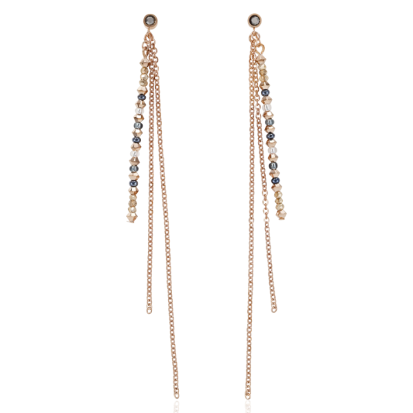 Earrings fine waterfall rose gold-grey 5040211200 Earrings fine waterfall rose gold-grey 5040211200