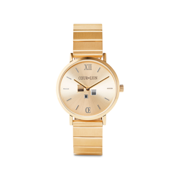 Watch Round Gold Sunray Monochrome Stainless Steel Gold 7602721616 Watch Round Gold Sunray Monochrome Stainless Steel Gold 7602721616