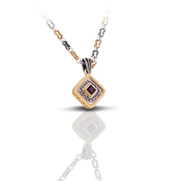 Μενταγιόν με κρύσταλλο Swarovski & αλυσίδα τριχρωμίας M245 Μενταγιόν με κρύσταλλο Swarovski & αλυσίδα τριχρωμίας M245