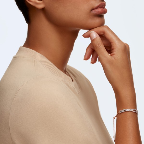 Swarovski Βραχιόλι Subtle Λευκό, Επιμετάλλωση σε ροζ χρυσαφί τόνο 5224182 Swarovski Βραχιόλι Subtle Λευκό, Επιμετάλλωση σε ροζ χρυσαφί τόνο 5224182