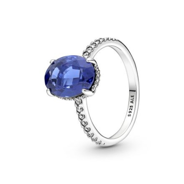 Pandora Δαχτυλίδι ασ. 925 με μπλε κρύσταλλο & ζιρκόν 190056C01 Pandora Δαχτυλίδι ασ. 925 με μπλε κρύσταλλο & ζιρκόν 190056C01