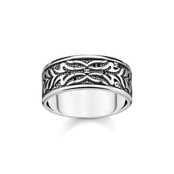 THOMAS SABO Δαχτυλίδι μαύρο σχέδιο τίγρης THOMAS SABO Δαχτυλίδι μαύρο σχέδιο τίγρης