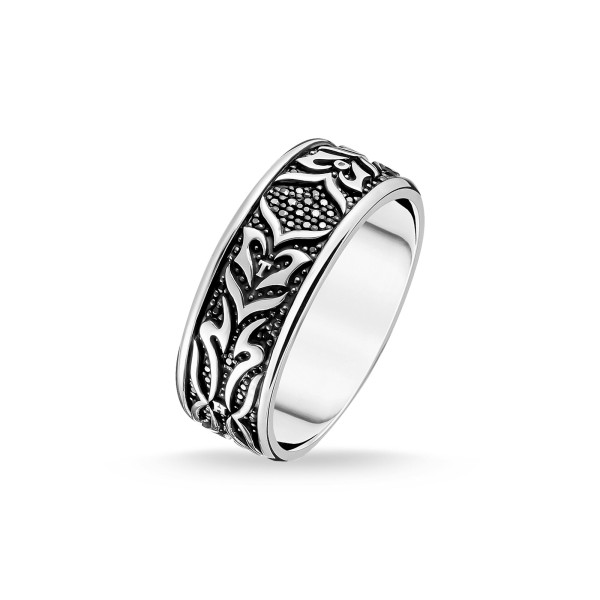 THOMAS SABO Δαχτυλίδι μαύρο σχέδιο τίγρης THOMAS SABO Δαχτυλίδι μαύρο σχέδιο τίγρης