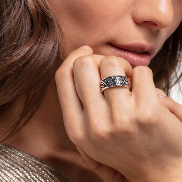 THOMAS SABO Δαχτυλίδι μαύρο σχέδιο τίγρης THOMAS SABO Δαχτυλίδι μαύρο σχέδιο τίγρης