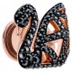 SWAROVSKI Καρφίτσα Facet Swan Tack Μαύρο ροζ χρυσό επίχρυσο 5439870