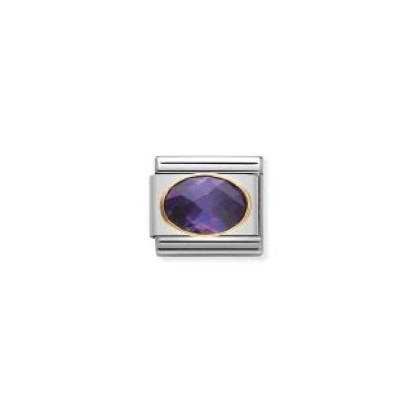 NOMINATION ITALY PURPLE STONE NOMINATION ITALY PURPLE STONE