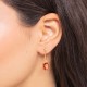 Earrings orange stone with star