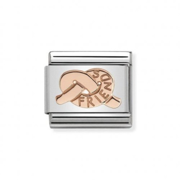 NOMINATION ITALY Classic Link κόμπος friends ροζ χρυσό 9Κ NOMINATION ITALY Classic Link κόμπος friends ροζ χρυσό 9Κ