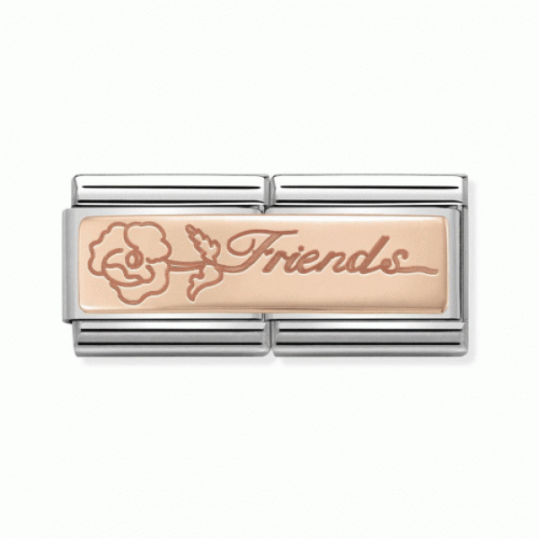 NOMINATION ITALY Κλασικός Διπλός Σύνδεσμος ροζ χρυσό 9Κ