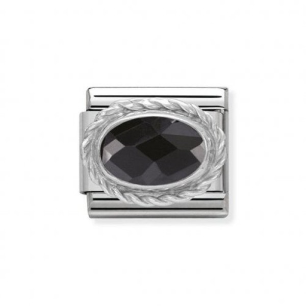 NOMINATION ITALY Classic LINK ασήμι 925 με μαύρο ζιργκόν NOMINATION ITALY Classic LINK ασήμι 925 με μαύρο ζιργκόν