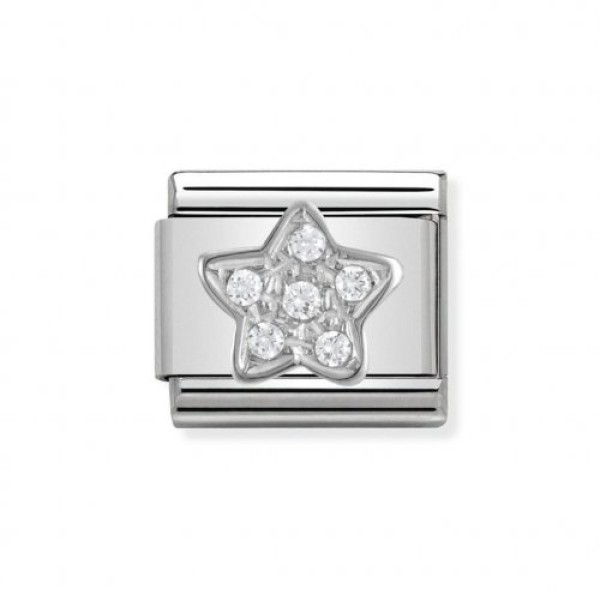 NOMINATION ITALY Classic LINK αστέρι ασήμι 925 με ζιργκόν NOMINATION ITALY Classic LINK αστέρι ασήμι 925 με ζιργκόν