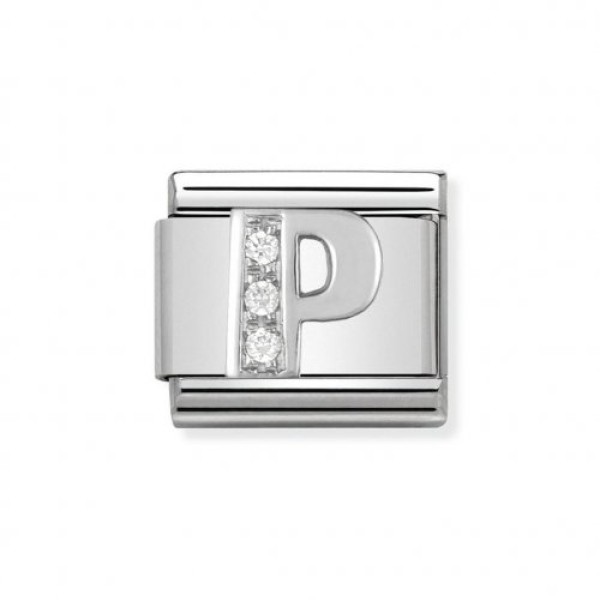 NOMINATION ITALY Classic LINK γράμμα P ασήμι 925 NOMINATION ITALY Classic LINK γράμμα P ασήμι 925