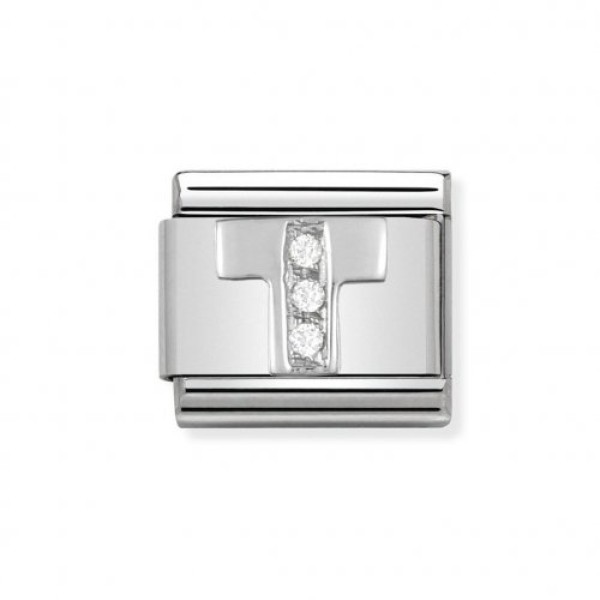 NOMINATION ITALY Classic LINK γράμμα T ασήμι 925 NOMINATION ITALY Classic LINK γράμμα T ασήμι 925