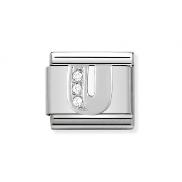 NOMINATION ITALY Classic LINK γράμμα U ασήμι 925