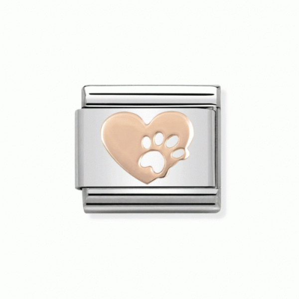 NOMINATION ITALY Classic Link ροζ χρυσή 9Κ καρδιά NOMINATION ITALY Classic Link ροζ χρυσή 9Κ καρδιά