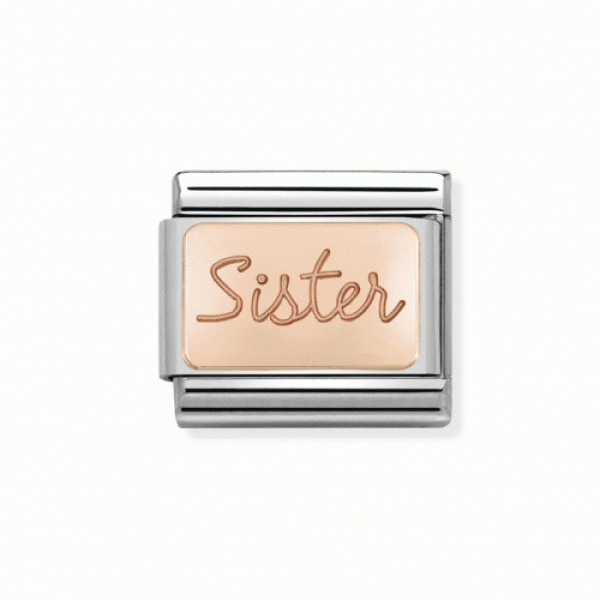 NOMINATION ITALY Classic Link ροζ χρυσό 9Κ ''Sister'' NOMINATION ITALY Classic Link ροζ χρυσό 9Κ ''Sister''