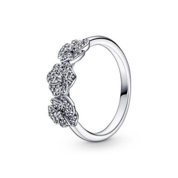 PANDORA Δαχτυλίδι ασ. 925 με ζιρκόν, πανσές 190786C01 PANDORA Δαχτυλίδι ασ. 925 με ζιρκόν, πανσές 190786C01