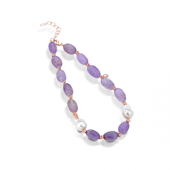LE LUNE GLAMOUR Necklace with ametrine, pearls