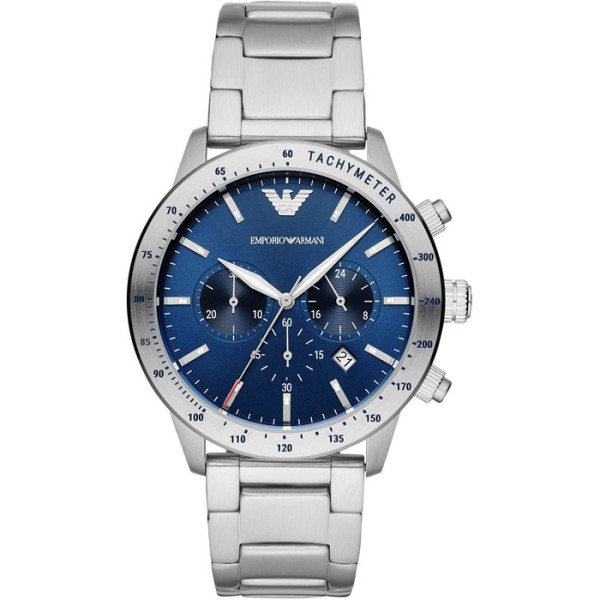 Ρολοι Mario Chronograph Ασημένιο από ανοξείδωτο ατσάλι Emporio ARΜΑΝΙ  Ρολοι Mario Chronograph Ασημένιο από ανοξείδωτο ατσάλι Emporio ARΜΑΝΙ