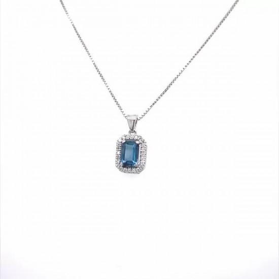 Μενταγιόν με πολύτιμους λίθους 0.80CT BLUE LONDON PEM033