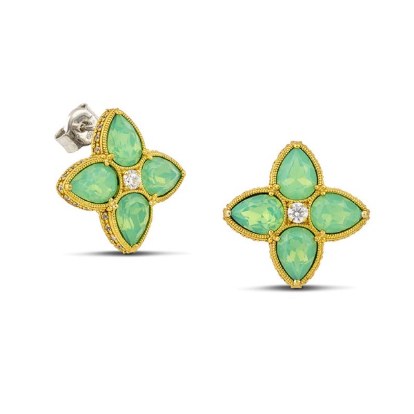 Dimitrios Exclusive Ασημένια Σκουλαρίκια με Swarovski Πέτρες S156-1