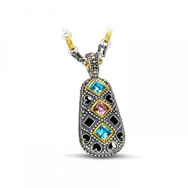 Dimitrios Exclusive Ασημένιο Μενταγιόν με Swarovski Πέτρες M105