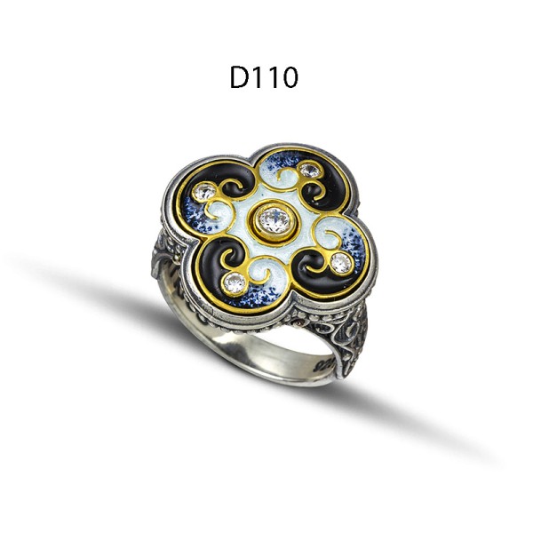 Dimitrios Exclusive Δαχτυλίδι 925 με σμάλτο D110