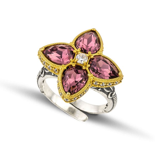 Dimitrios Exclusive Δαχτυλίδι Κοκτέιλ Φλοράλ με Swarovski σε Σχήμα Σταγόνας και Ζιρκόν D156 Dimitrios Exclusive Δαχτυλίδι Κοκτέιλ Φλοράλ με Swarovski σε Σχήμα Σταγόνας και Ζιρκόν D156