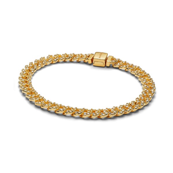 Pandora Βραχιόλι με χοντρή αλυσίδα και πέτρες pavé 563008C01 Pandora Βραχιόλι με χοντρή αλυσίδα και πέτρες pavé 563008C01