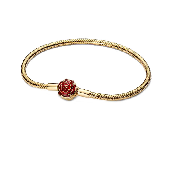 Pandora Βραχιόλι με αλυσίδα φιδιού και μαγεμένο τριαντάφυλλο της Disney 564019C01