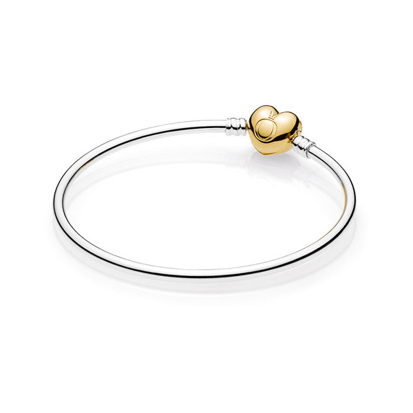 Pandora Βραχιόλι Ασημένιο με Καρδιά Επίχρυση 567163-21