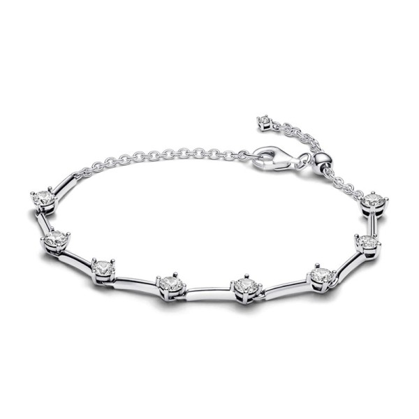 Pandora Ασημένιο Βραχιόλι με πέτρες 593009C01 Pandora Ασημένιο Βραχιόλι με πέτρες 593009C01