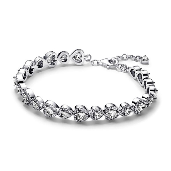 Pandora Βραχιόλι με πέτρες σε σχήμα καρδιάς 593655C01 Pandora Βραχιόλι με πέτρες σε σχήμα καρδιάς 593655C01