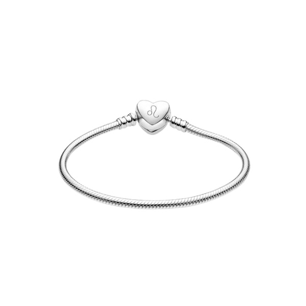 Pandora Moments Βραχιόλι με αλυσίδα και χαραγμένο φίδι στο κούμπωμα καρδιάς 599206C00