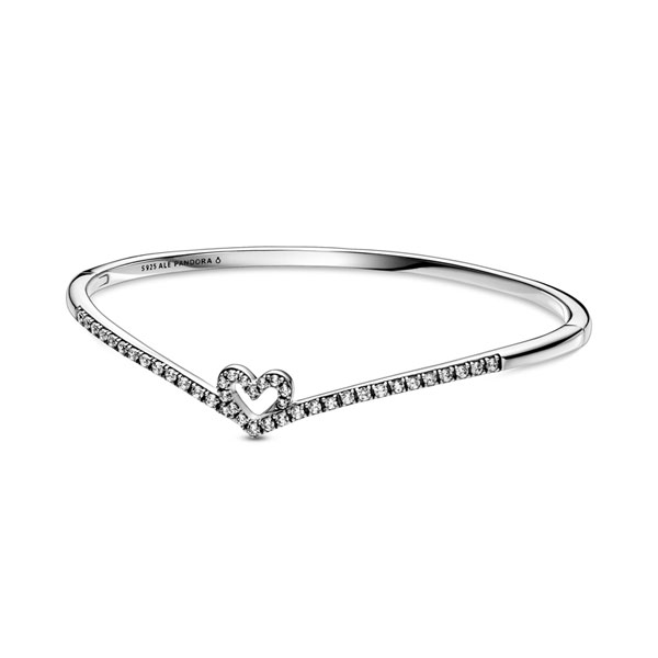 Pandora Βραχιόλι ασ. 925 με κυβ. ζιρκόνια, καρδιά 599297C01