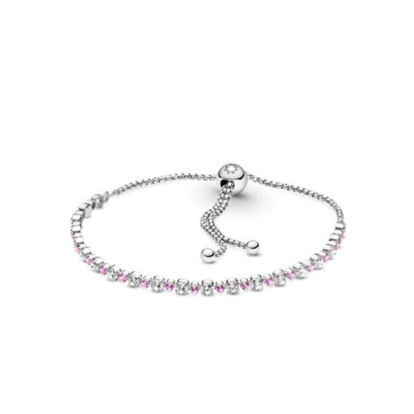 Pandora Βραχιόλι ασ. 925 επιροδιωμένο με κυβ. ζιρκόνια & συνθετικό ζαφείρι 599377C02