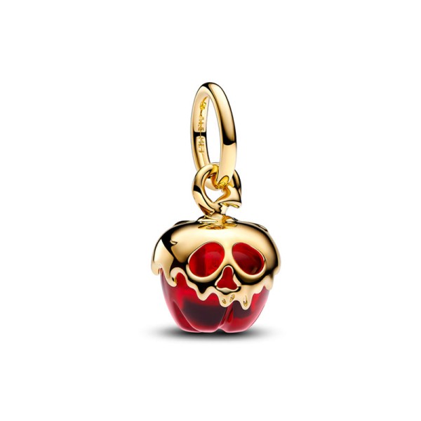Pandora Κρεμαστό σύμβολο με επίστρωση χρυσού 14Κ & κόκκινο γυαλί Murano, μήλο Disney 763421C01