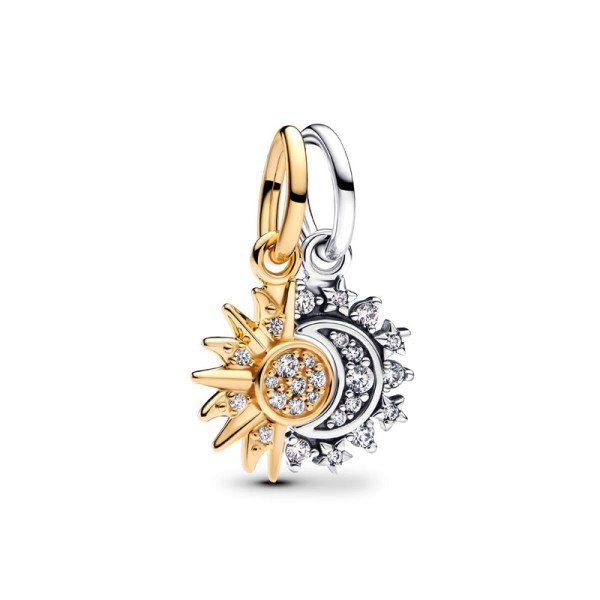 Pandora Kρεμαστό σύμβολο με ήλιο και φεγγάρι 763585C01 Pandora Kρεμαστό σύμβολο με ήλιο και φεγγάρι 763585C01