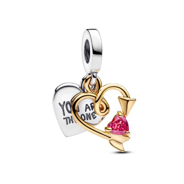 Pandora Κρεμαστό Χαραγμένη καρδιά και βέλος από ασήμι 763622C01 Pandora Κρεμαστό Χαραγμένη καρδιά και βέλος από ασήμι 763622C01