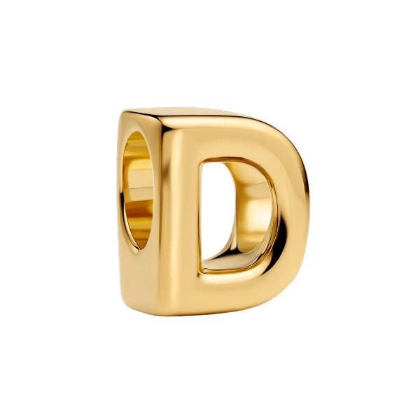 Pandora Σύμβολο με το Γράμμα D Επιχρύσωση 14Κ 763950C00