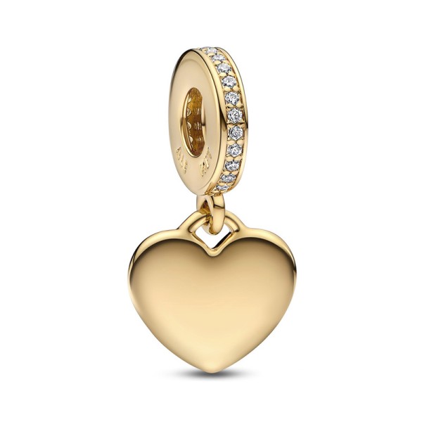 Pandora Χρυσό Γούρι με καρδιά 768761C01 Pandora Χρυσό Γούρι με καρδιά 768761C01