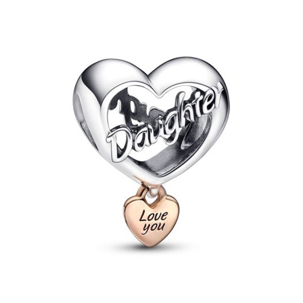 Pandora Γούρι Love You Daughter Καρδιά 782327C00 Pandora Γούρι Love You Daughter Καρδιά 782327C00