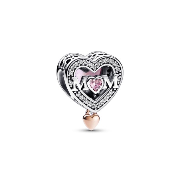 Pandora Δίχρωμη Ανοιχτή Μαμά & Καρδιά Γούρι 782653C01 Pandora Δίχρωμη Ανοιχτή Μαμά & Καρδιά Γούρι 782653C01